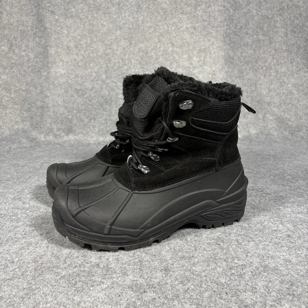 Free‎ Soldier Tactical ACC0037 Winter Boots 8 Black Faux Fur Lined Suede